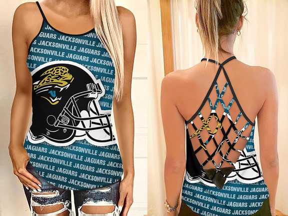 Jacksonville Jaguars Criss Cross Tank Top