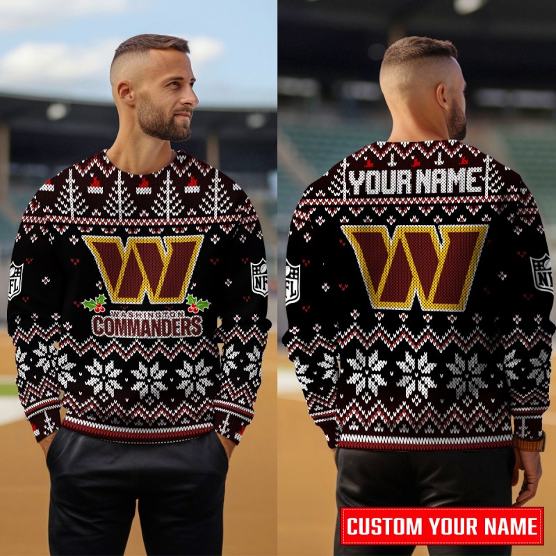 Washington Commanders Premium Ugly Christmas Sweater - MKOutdoor4
