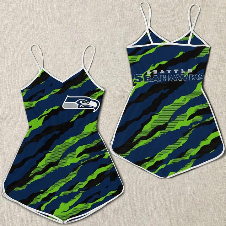 Seattle Seahawks 3D Printed Romper Jumpsuit