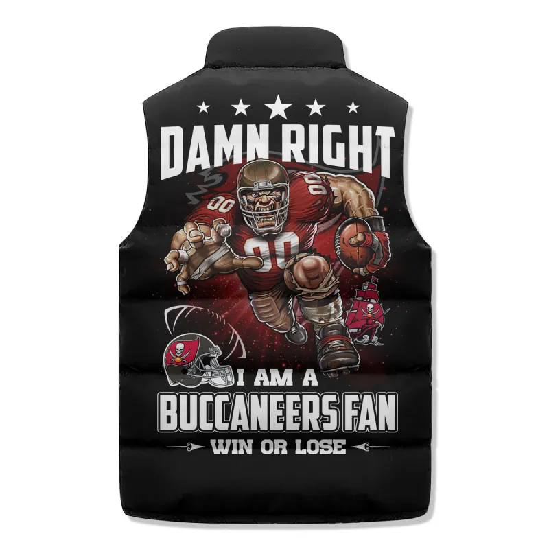 Tampa Bay Buccaneers Premium Sleeveless Jacket Inside View