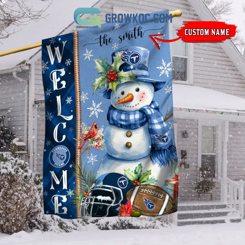 NFL Christmas Flag for Tennessee Titans