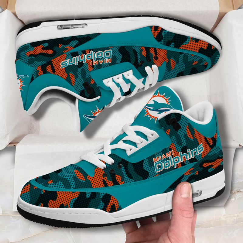 Miami Dolphins JD03 Genuine Leather Shoes