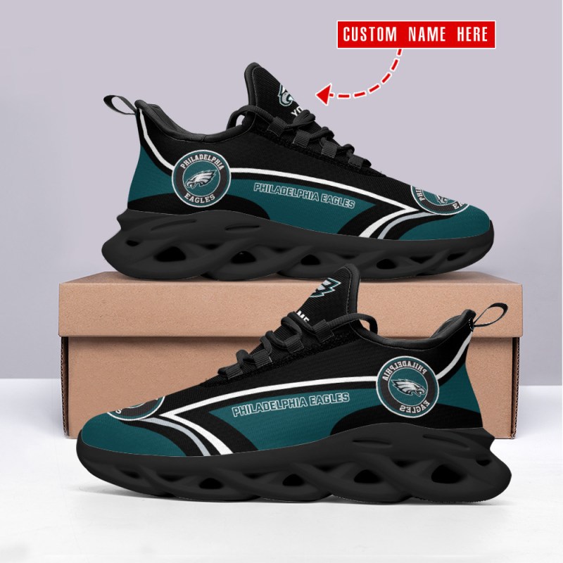 Personalized Yezy Running Sneakers for Eagles Fans