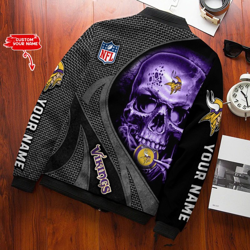 Minnesota Vikings Personalized Bomber Jacket