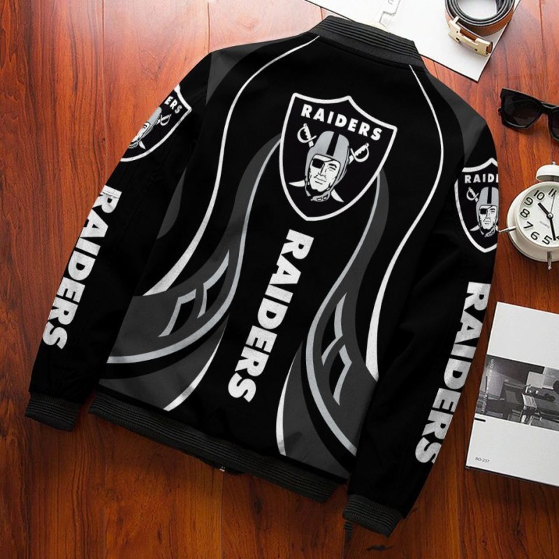 Las Vegas Raiders Bomber Jacket Style