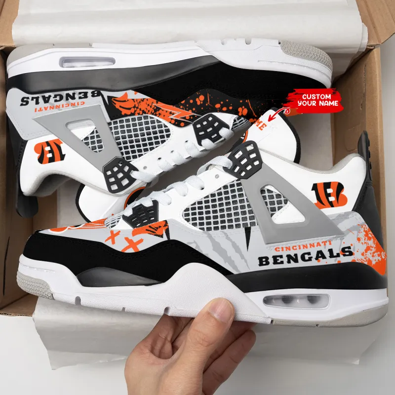 Cincinnati Bengals Personalized AJ4 Sneaker