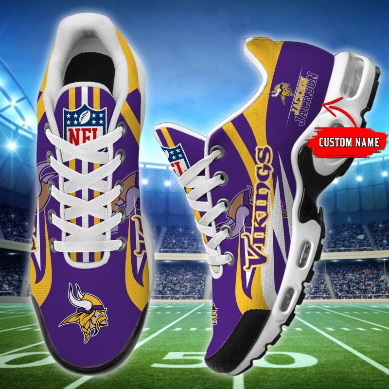 Minnesota Vikings Personalized Plus T-N Youth Sneakers