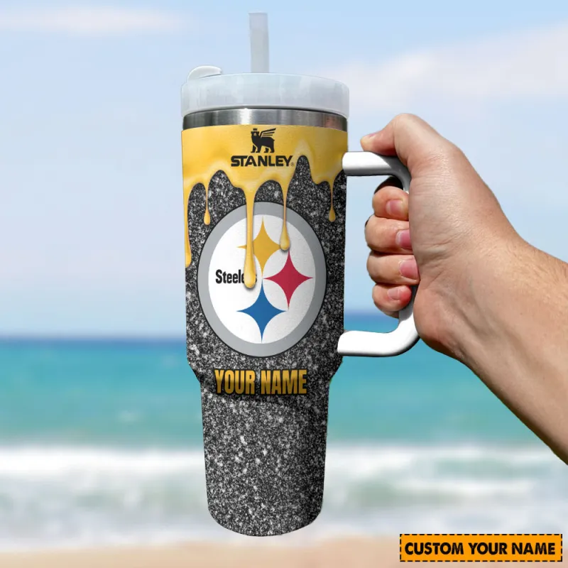Personalized 40oz Pittsburgh Steelers Tumbler