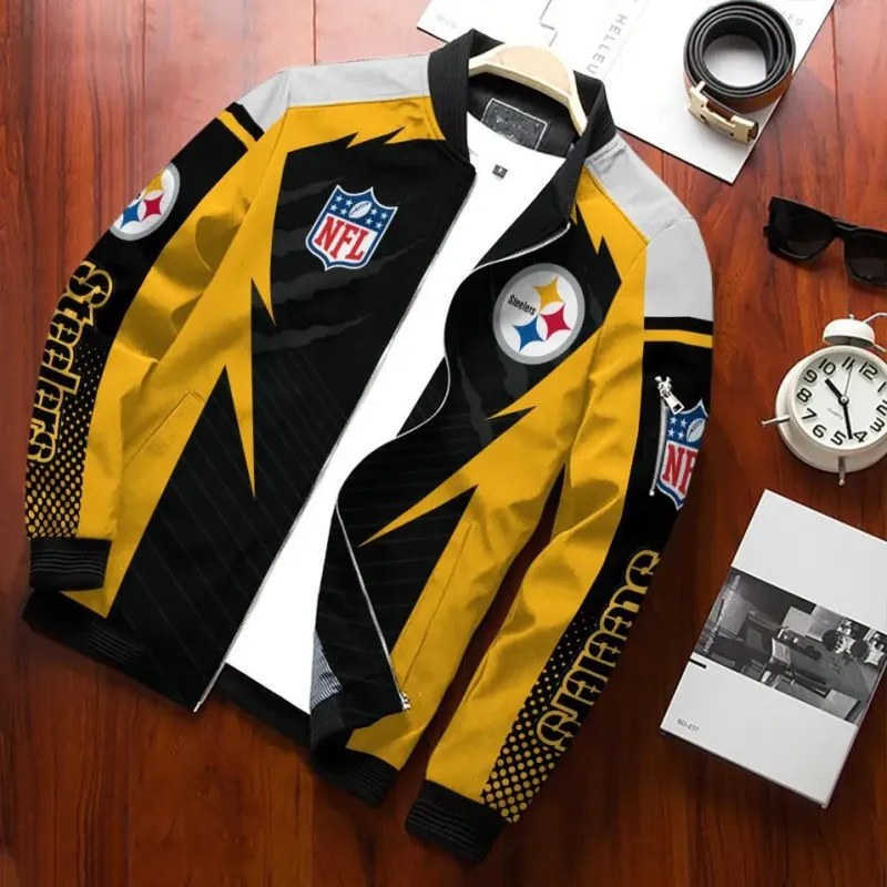 Pittsburgh Steelers Bomber Jacket Front