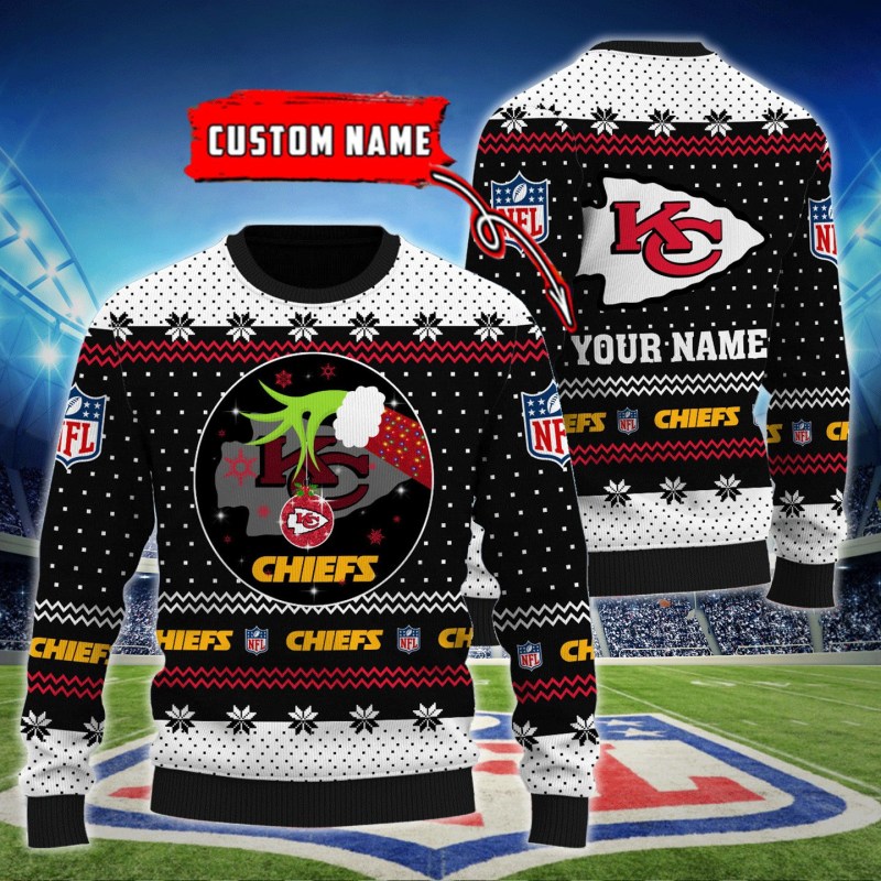 Kansas City Chiefs Personalized Woolen Sweater