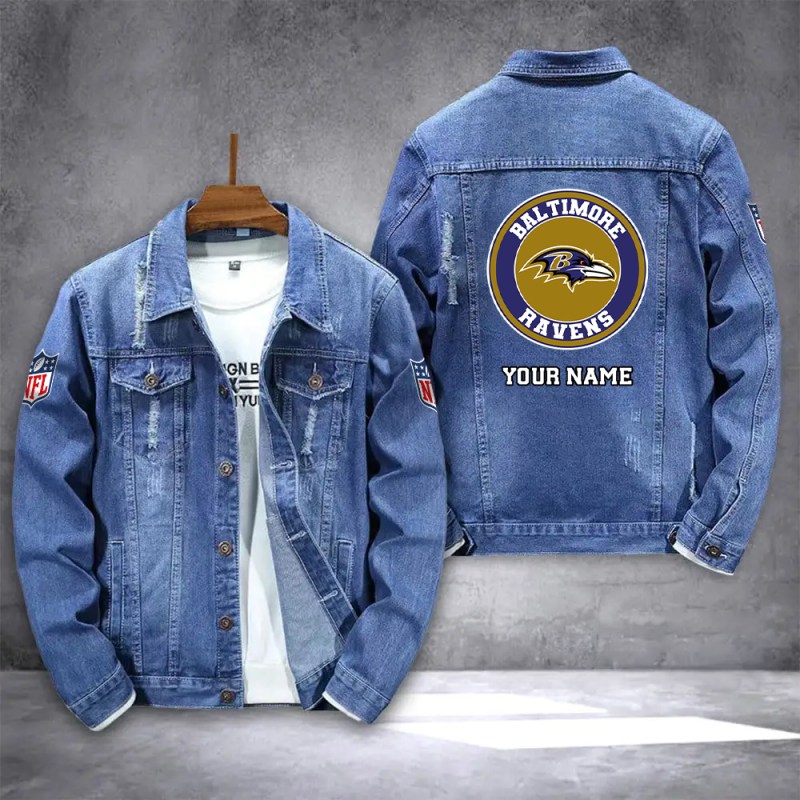 Baltimore Ravens Denim Jacket Front View