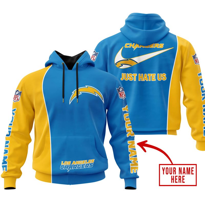 Los Angeles Chargers Personalized Hoodie