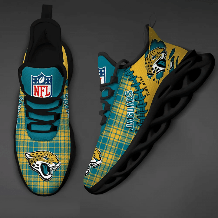 Jacksonville Jaguars Personalized Yezy Running Sneakers