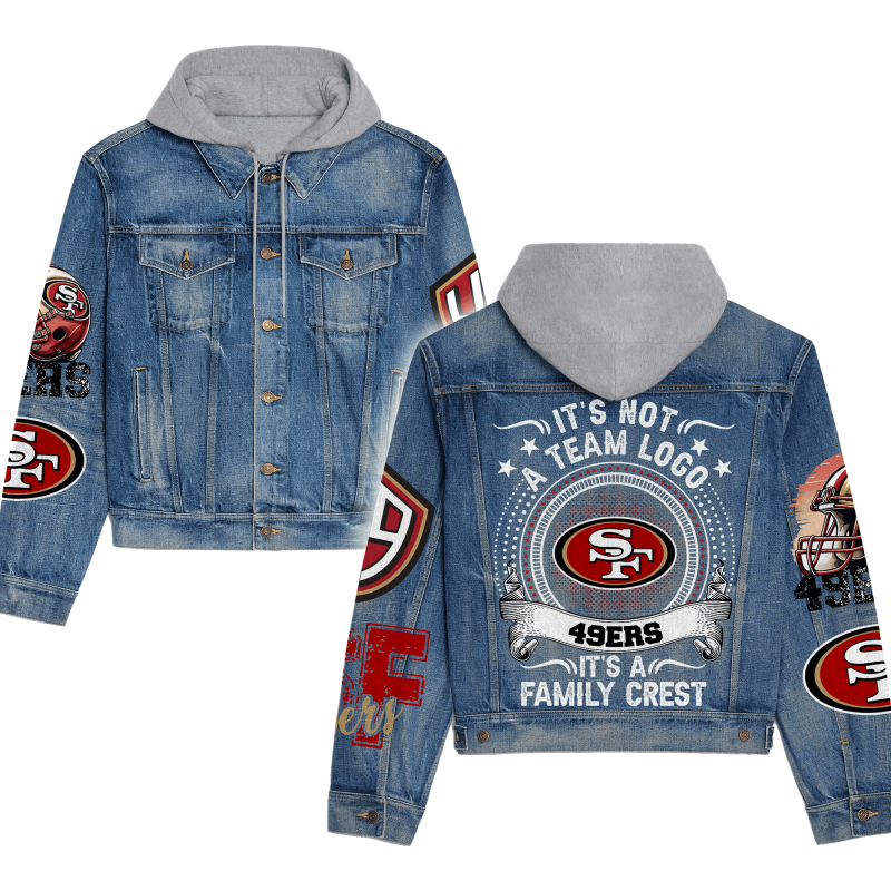 San Francisco 49ers Hooded Denim Jacket View 2