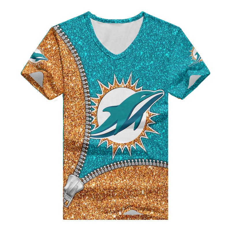 Miami Dolphins V-neck T-shirt
