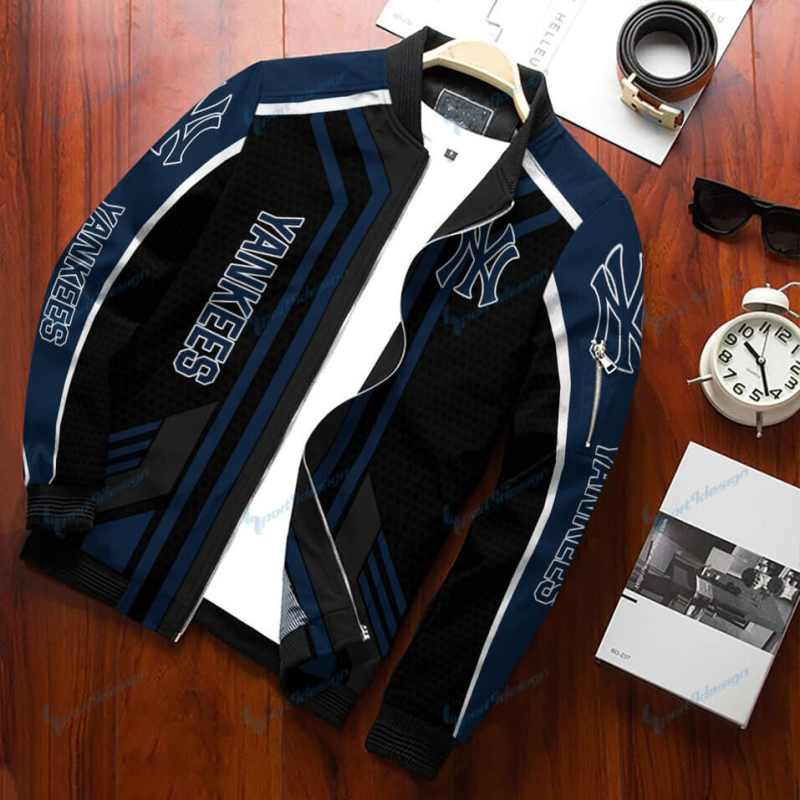 New York Yankees Personalized Bomber Jacket Side View
