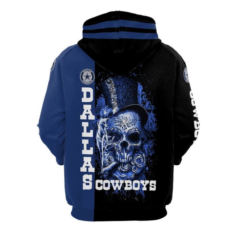 Dallas Cowboys Skull Hoodie Side