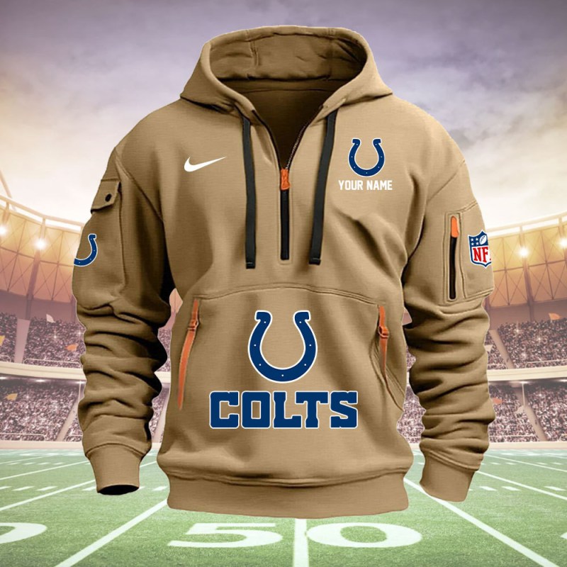 Indianapolis Colts Quarter Zip Hoodie Image 3