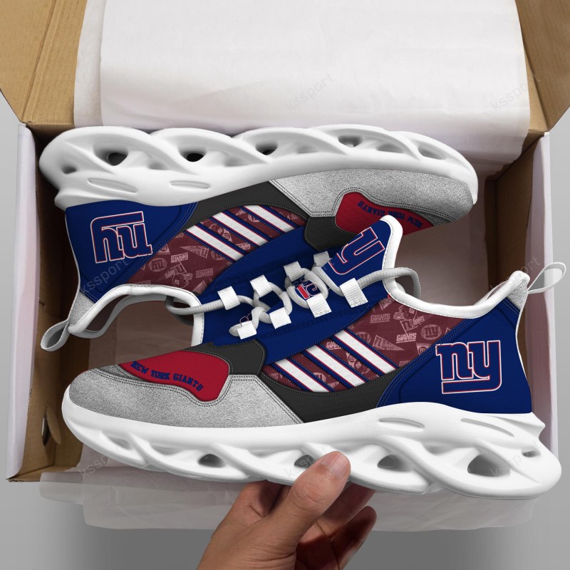 New York Giants Yezy Running Sneakers Side View