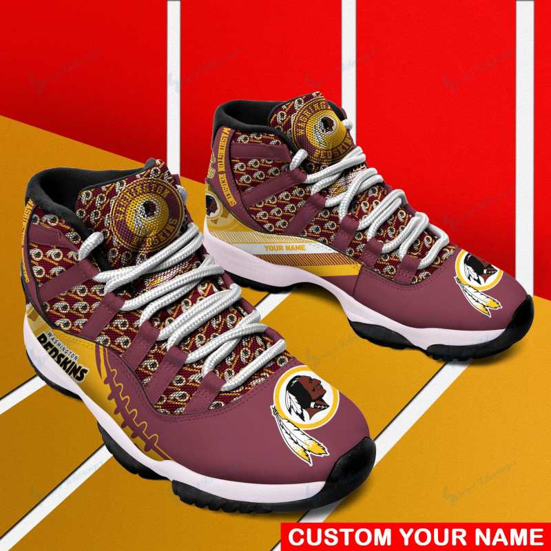 Side view of Washington Redskins Personalized AJD11 Sneakers