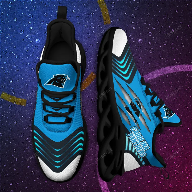 Carolina Panthers Yezy Running Sneakers Detail
