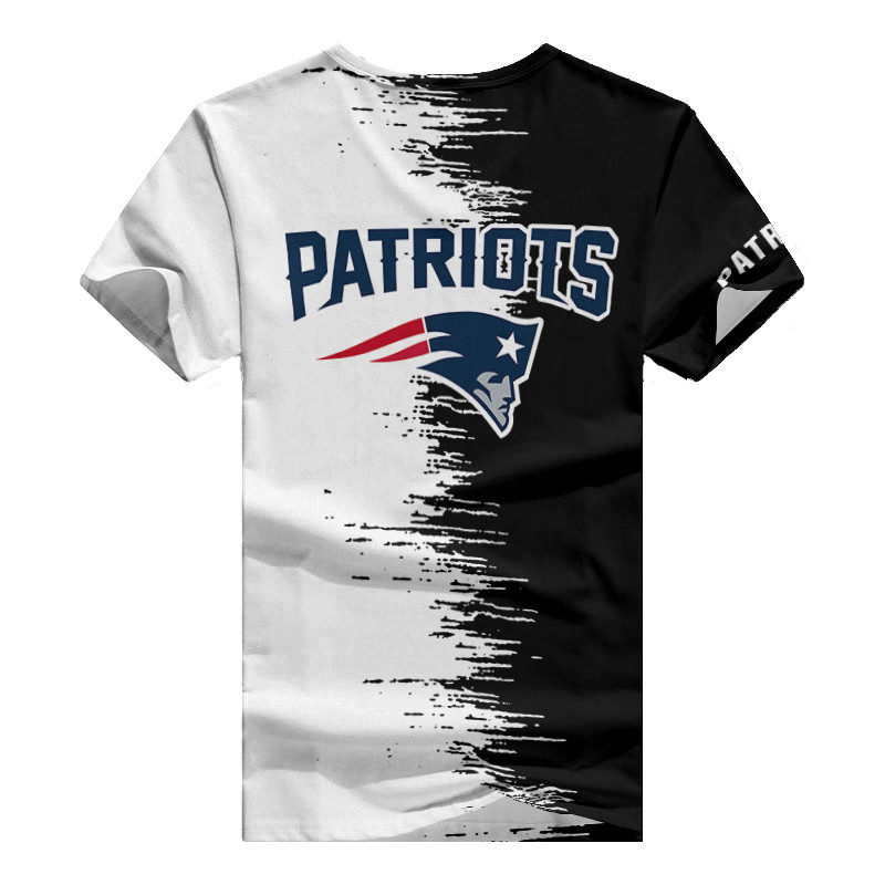 New England Patriots Summer V-neck T-shirt Side