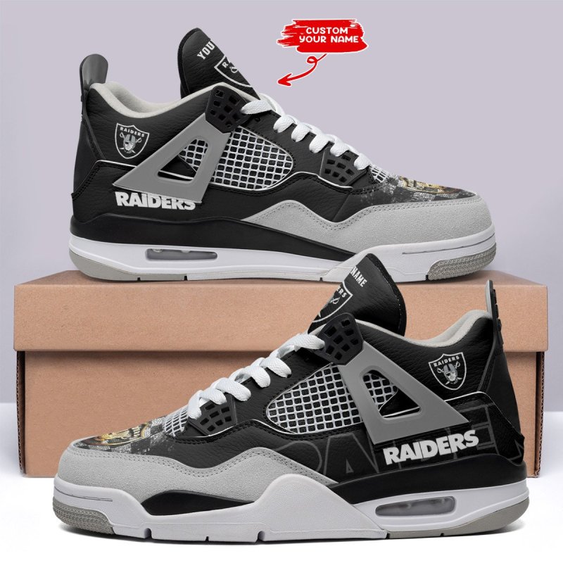 Personalized Las Vegas Raiders AJ4 Sneaker
