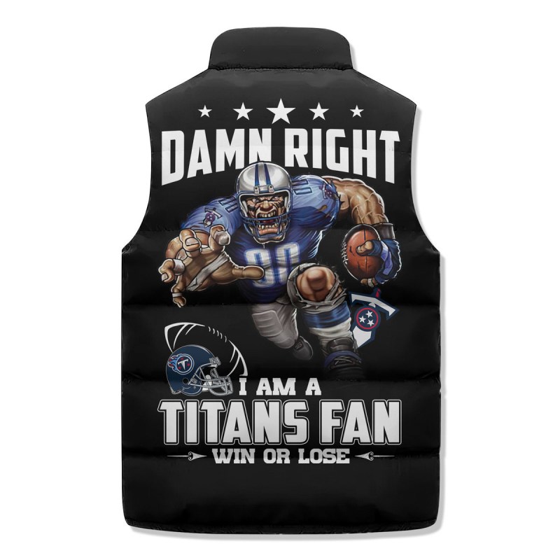 Tennessee Titans Premium Sleeveless Puffer Jacket