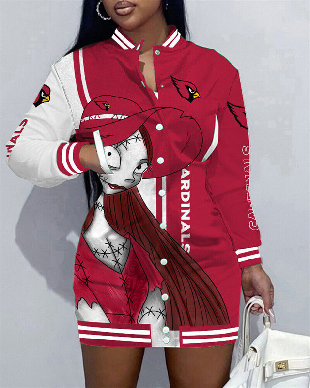 Arizona Cardinals Women Button Down Jacket Dress