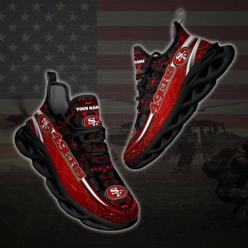 San Francisco 49ers Personalized Yezy Running Sneakers