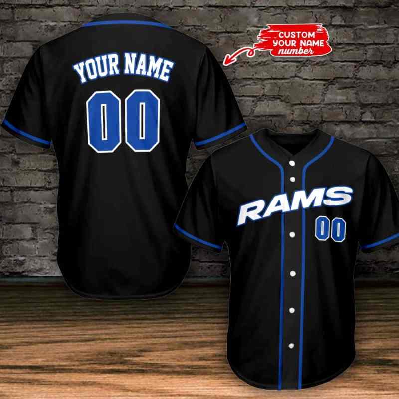 Los Angeles Rams Personalized Baseball Jersey