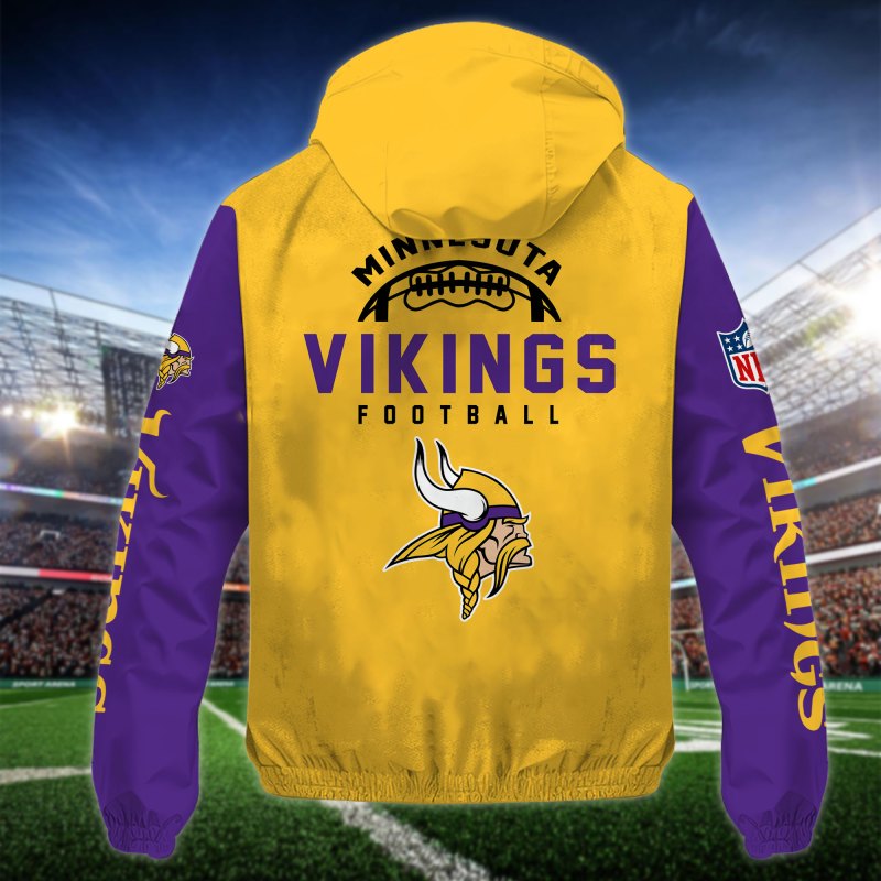 Minnesota Vikings Outdoor Jacket Back View