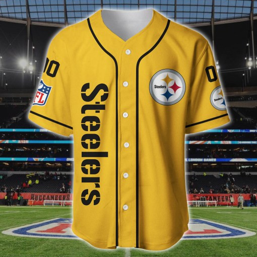 Pittsburgh Steelers Personalized Baseball Jersey