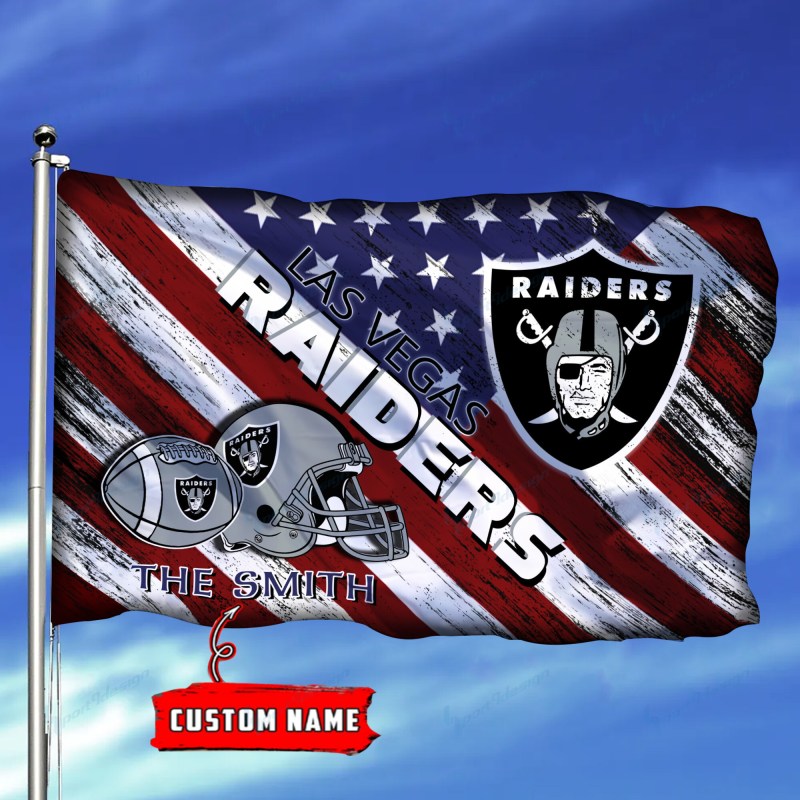 Las Vegas Raiders Personalized Flag