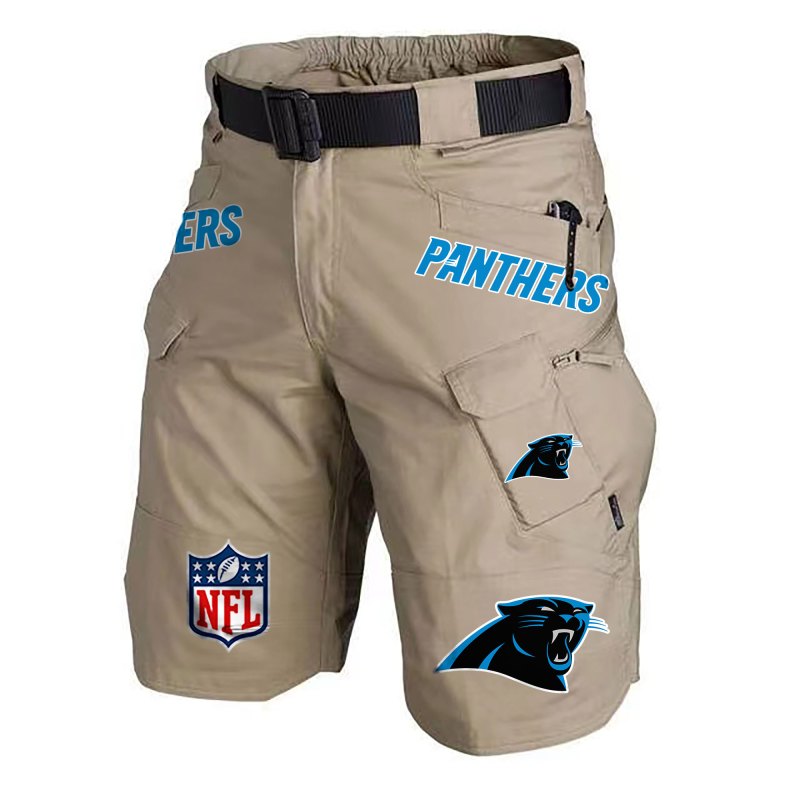 Carolina Panthers khaki shorts
