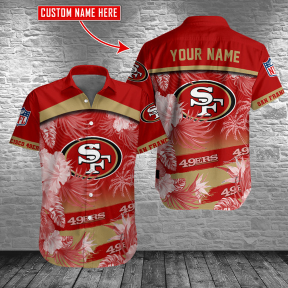 San Francisco 49ers Personalized Button Shirt