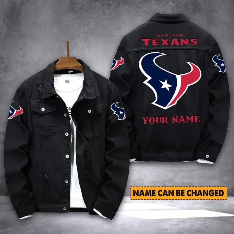 Houston Texans Personalized Denim Jacket