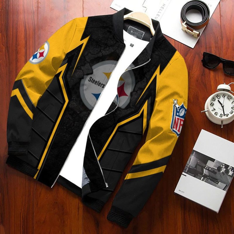 Pittsburgh Steelers Bomber Jacket Front