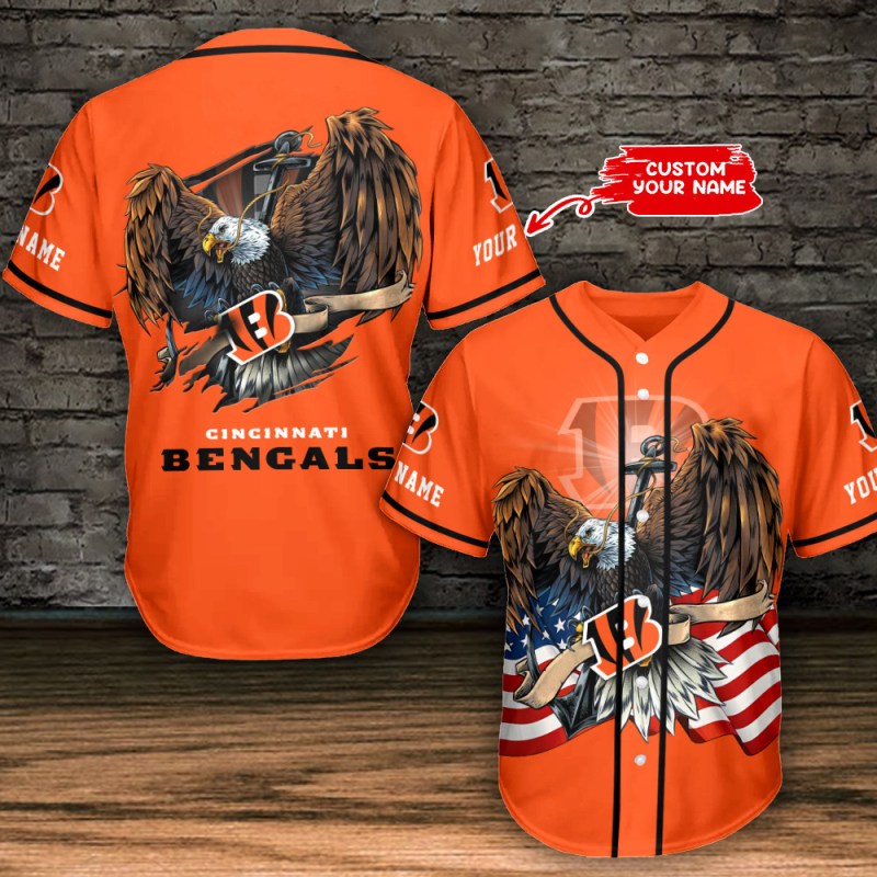 Cincinnati Bengals Personalized Baseball Jersey