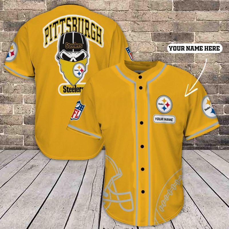 Pittsburgh Steelers Baseball Jersey Front