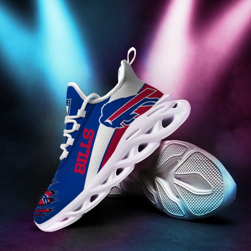 Buffalo Bills Yezy Running Sneakers - Back View