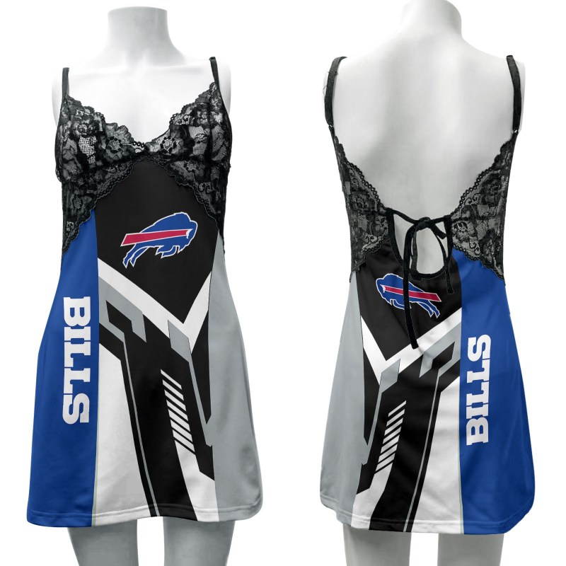Buffalo Bills Lace Back Strap Slip Dress