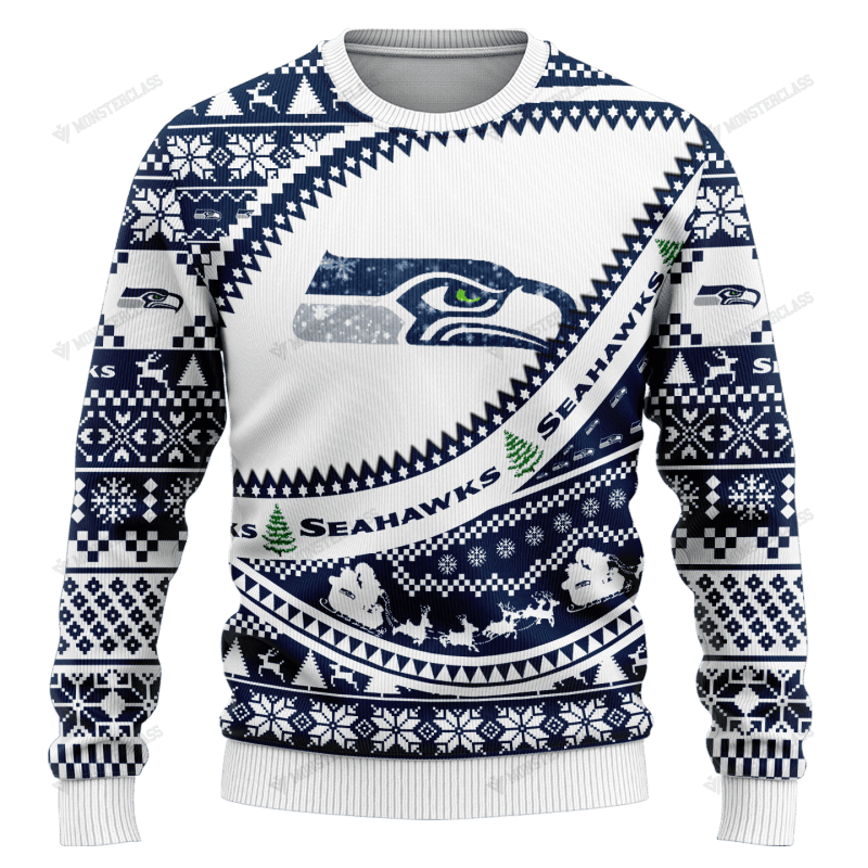 Seattle Seahawks Woolen Sweater Front View