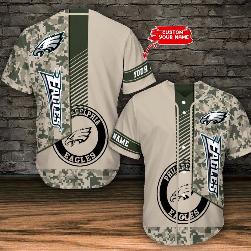 Philadelphia Eagles Personalized Baseball Jersey
