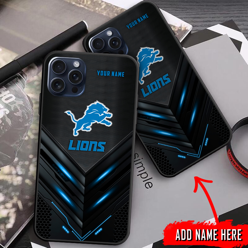 Detroit Lions Personalized Phone Case - Back View