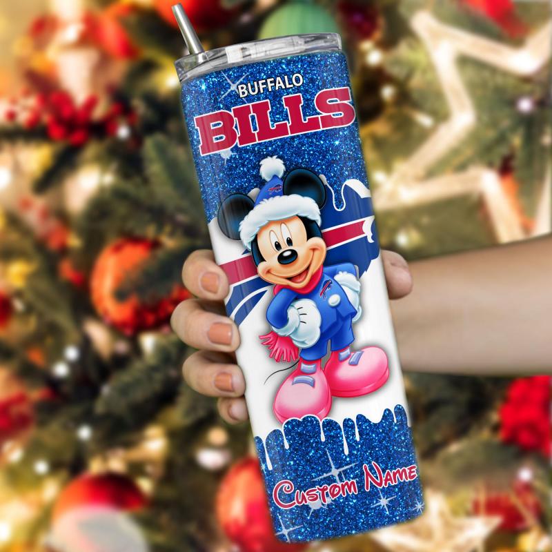 Buffalo Bills Glitter Tumbler Color Coating