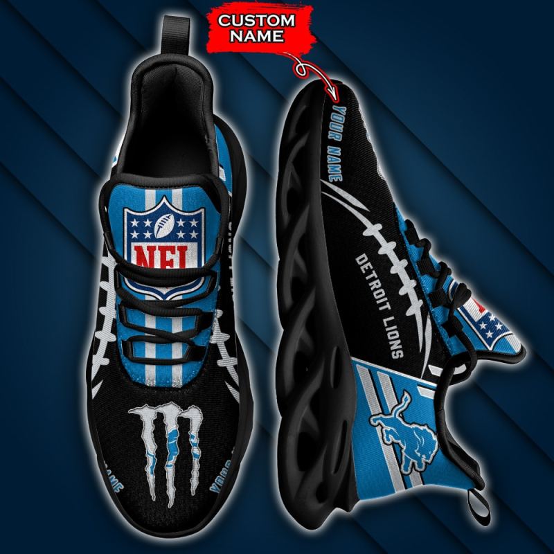 Detroit Lions Personalized Sneakers Details