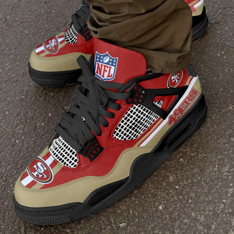 San Francisco 49ers AJ4 Sneaker Back View