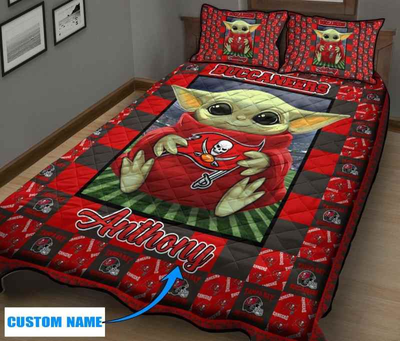 Tampa Bay Buccaneers Quilt Set Back Design