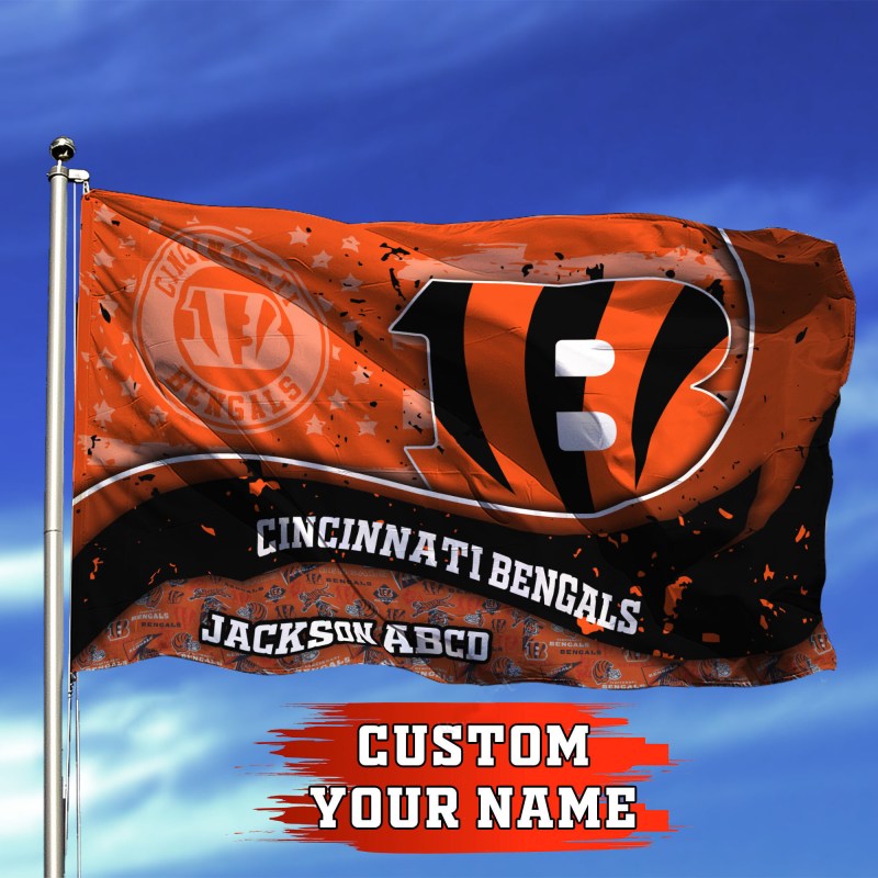 Cincinnati Bengals Personalized Flag